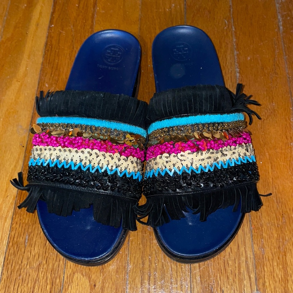 TORY BURCH fringe sandals